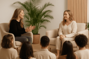 Tess Rene Group Coaching and demo coaching breakthrough example in a group.
