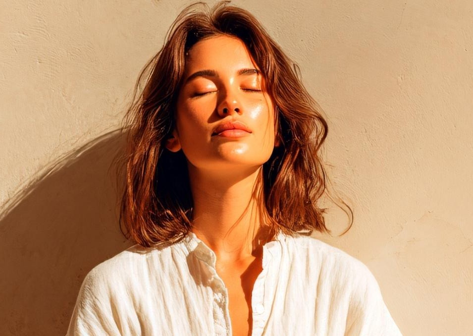 Woman standing in sunlight with eyes closed, embodying calm acceptance in an article about handling disappointment by Tess René Coaching