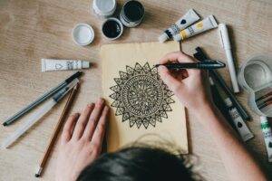 Creative drawing activity featured in this Tess Renè Coaching article about emotional sensitivity and deeper awareness